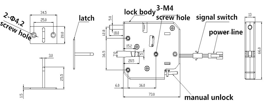 solenoid lock drawing